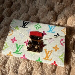 Multicolor Designer makeup brush Clutch